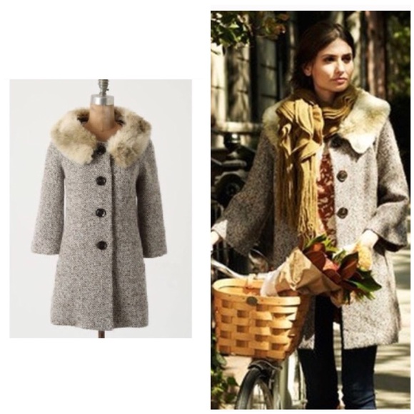 Anthropologie Jackets & Blazers - Anthropologie Tabitha Wool Swing Coat Tyndall 10